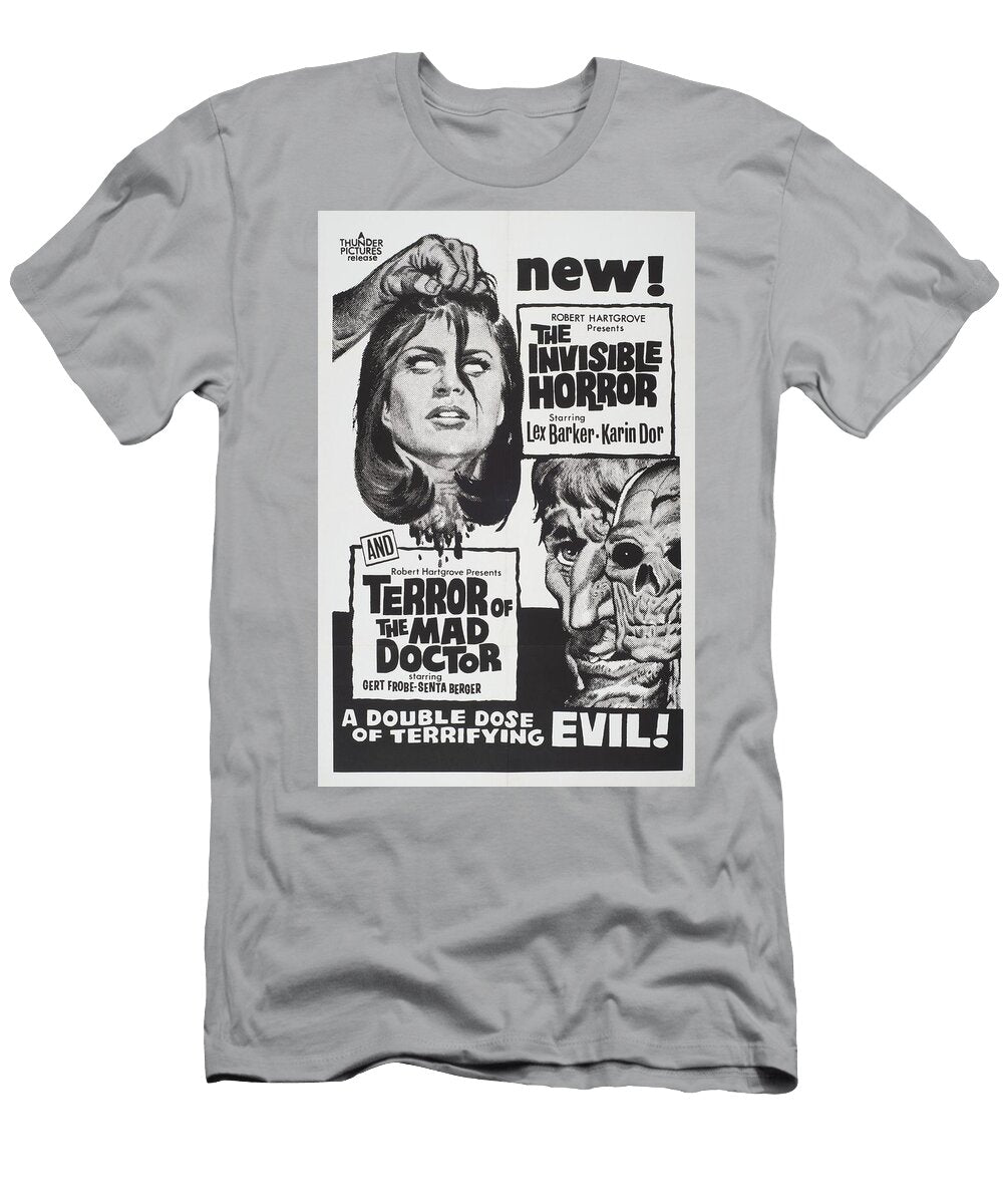 Classic Movie Poster Horror Double Bill Esoterica Art Agency T-Shirt