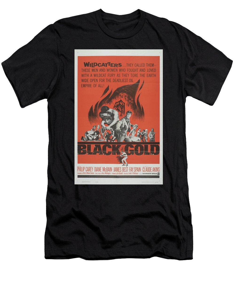 Classic Vintage Movie Poster Black Gold Esoterica Art Agency T-Shirt