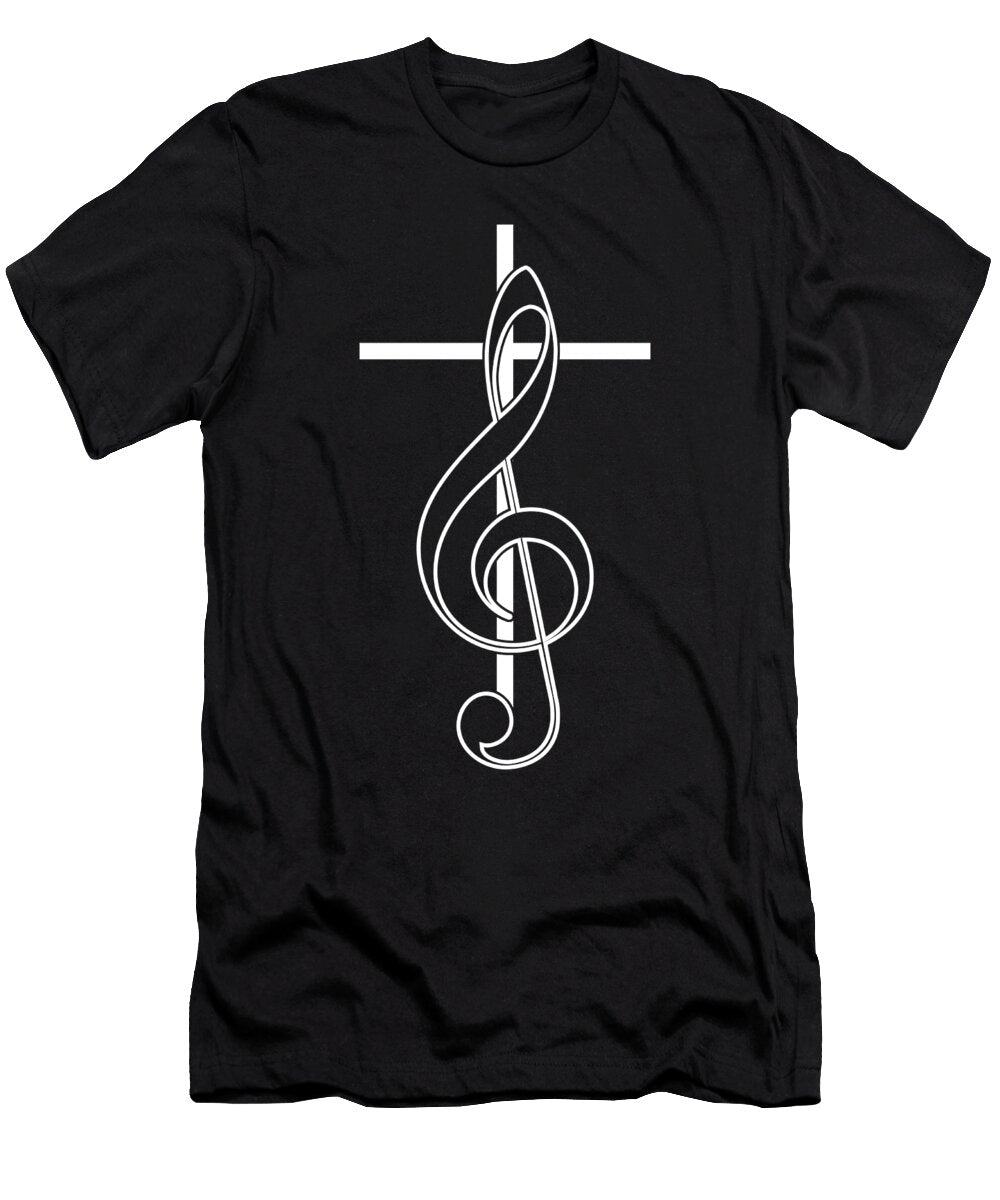 Clef Cross Church Choir Chorus Choral Music Gift Thomas Larch T-Shirt