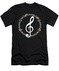 Clef Floral Choir Choral Music Musician Singer Gift Thomas Larch T-Shirt