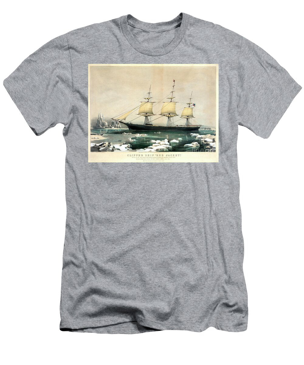 Clipper Ship Red Jacket By Currier and Ives 1855 Currier and Ives T-Shirt