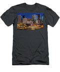 Close Up of Downtown Denver Skyscrapers From Lower Downtown At Night Bridget Calip T-Shirt