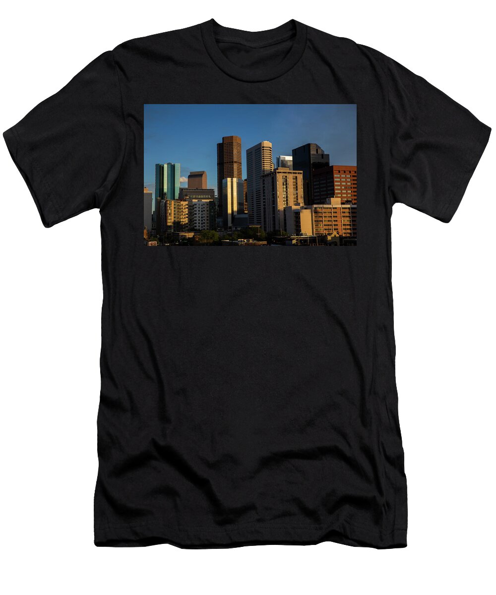 Close Up of Downtown Denver Skyscrapers From Lower Downtown Bridget Calip T-Shirt