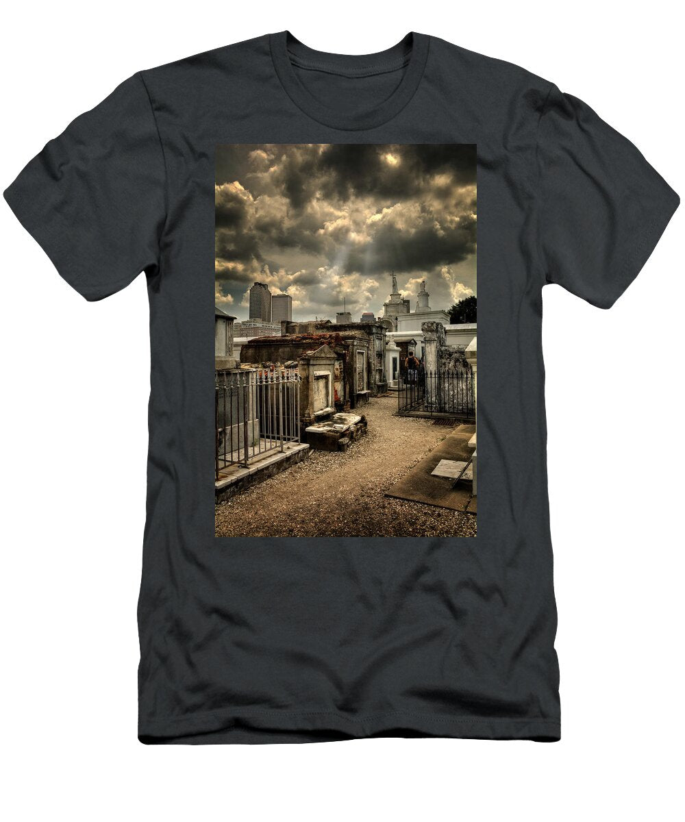 Cloudy Day At St Louis Cemetery Chrystal Mimbs T-Shirt