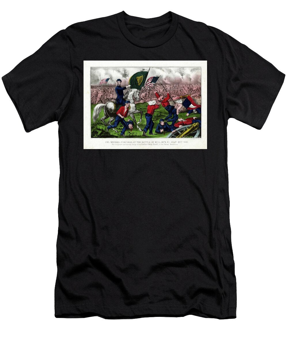 Col Michael Corcoran At the Battle of Bull Run Va July 21st 1861 American School T-Shirt