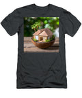 Collection of Miniature Hand Made Tropical House with Palm Trees Sits Inside a Halved Coconut Shell Mounir Khalfouf T-Shirt