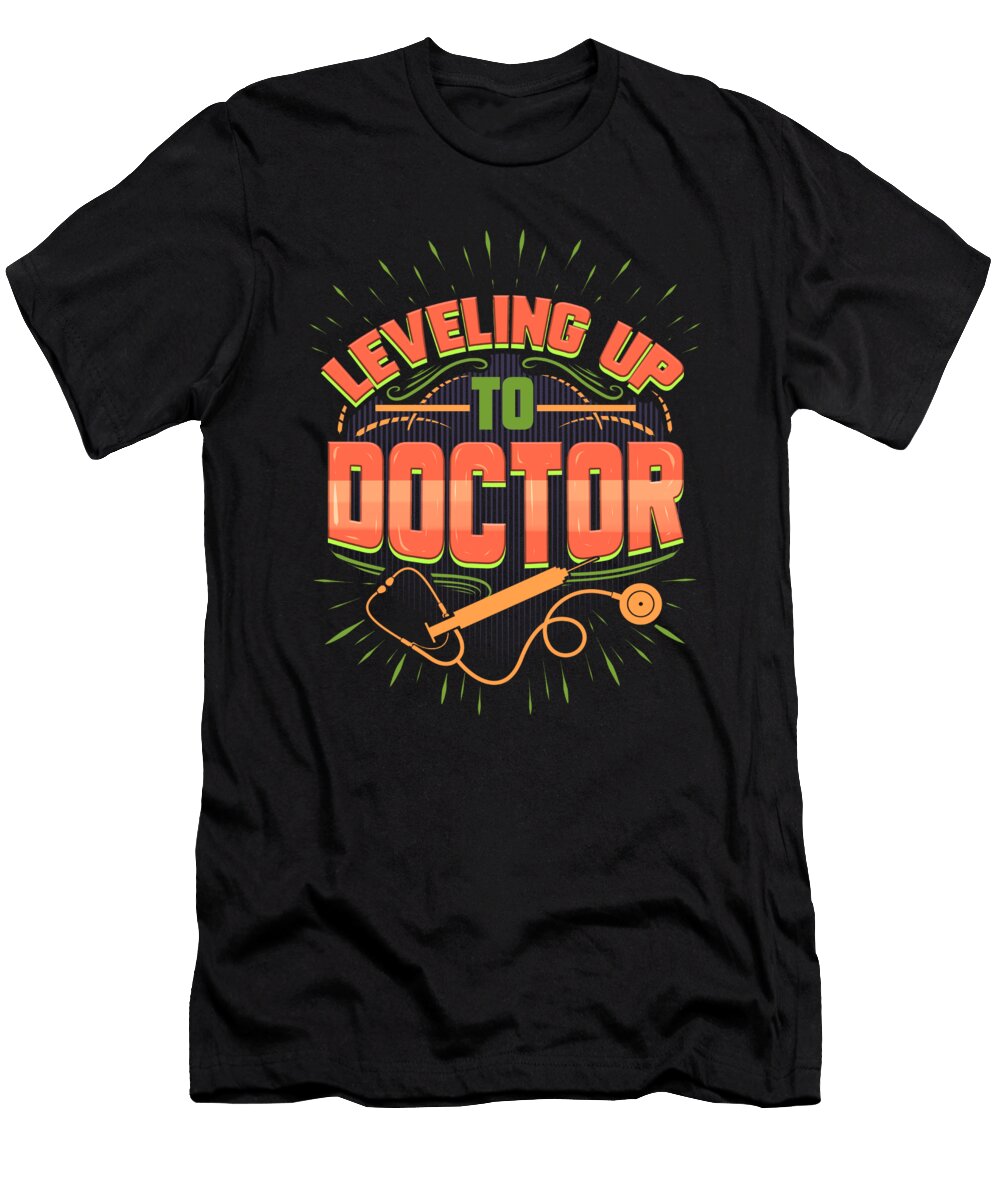 College Graduate Leveling Up to Doctor Graduation Gift Kanig Designs T-Shirt