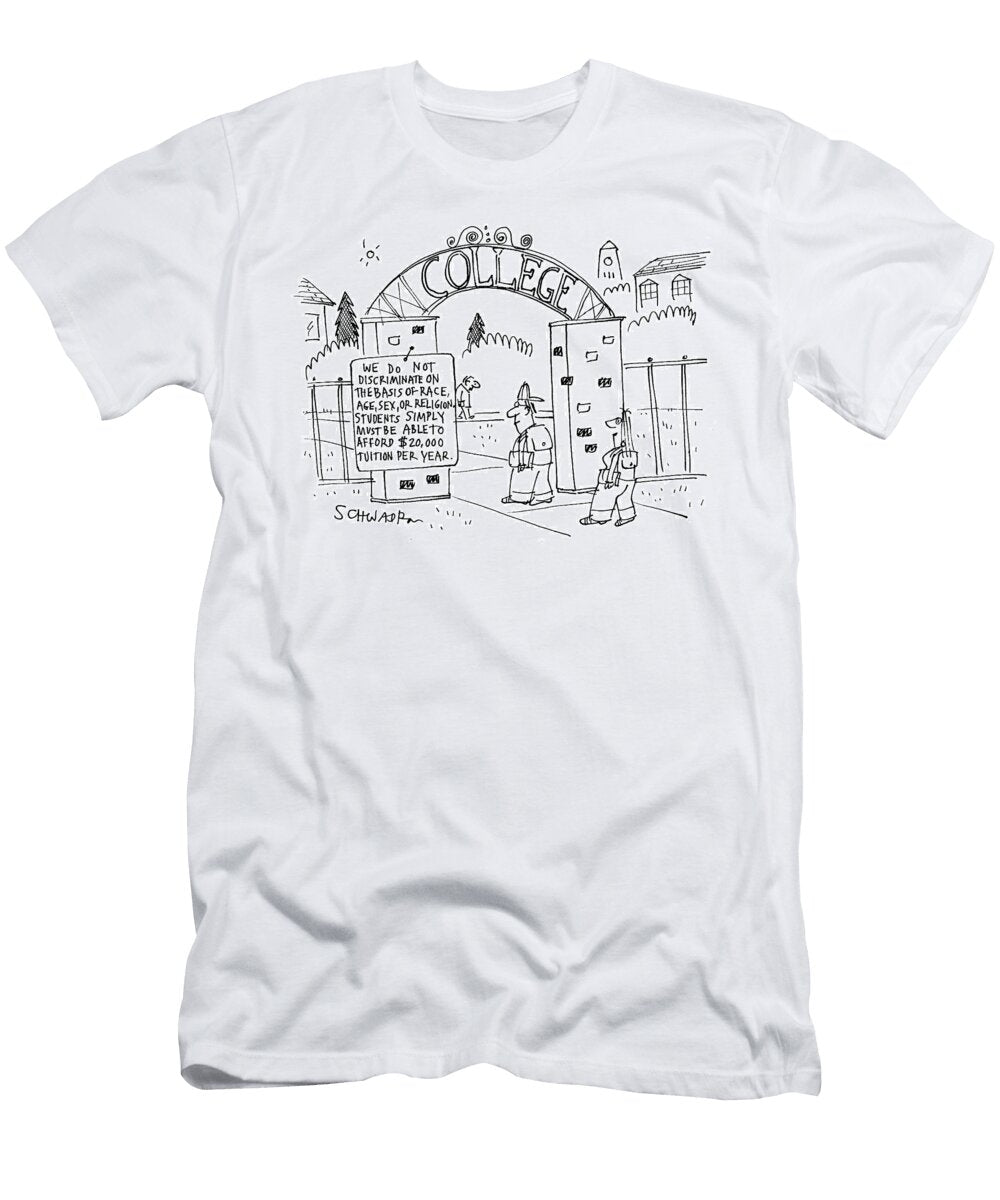 College We Do Not Discriminate on the Basis of Race Age Harley Schwadron T-Shirt