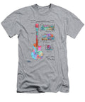Colorful 1955 Mccarty Gibson Les Paul Guitar Patent Artwork Nikki Marie Smith T-Shirt