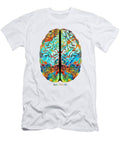 Colorful Brain Art Just Think By Sharon Cummings Sharon Cummings T-Shirt