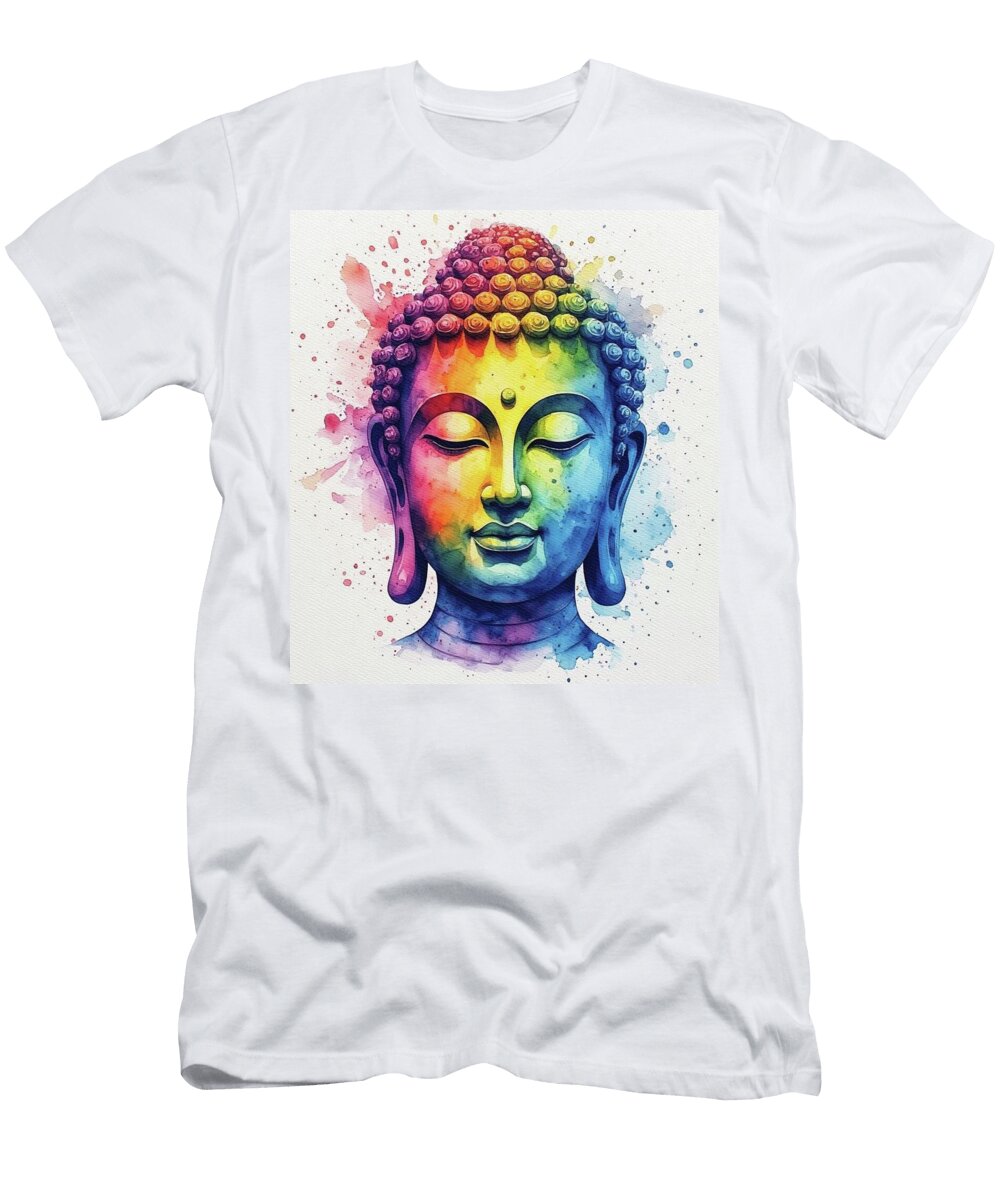 Colorful Buddha Portrait Pierre Blanchard T-Shirt