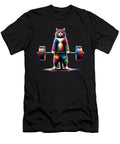 Colorful Cat Kitten Deadlift Weightlifting Fitness Gym Lover Job T-Shirt