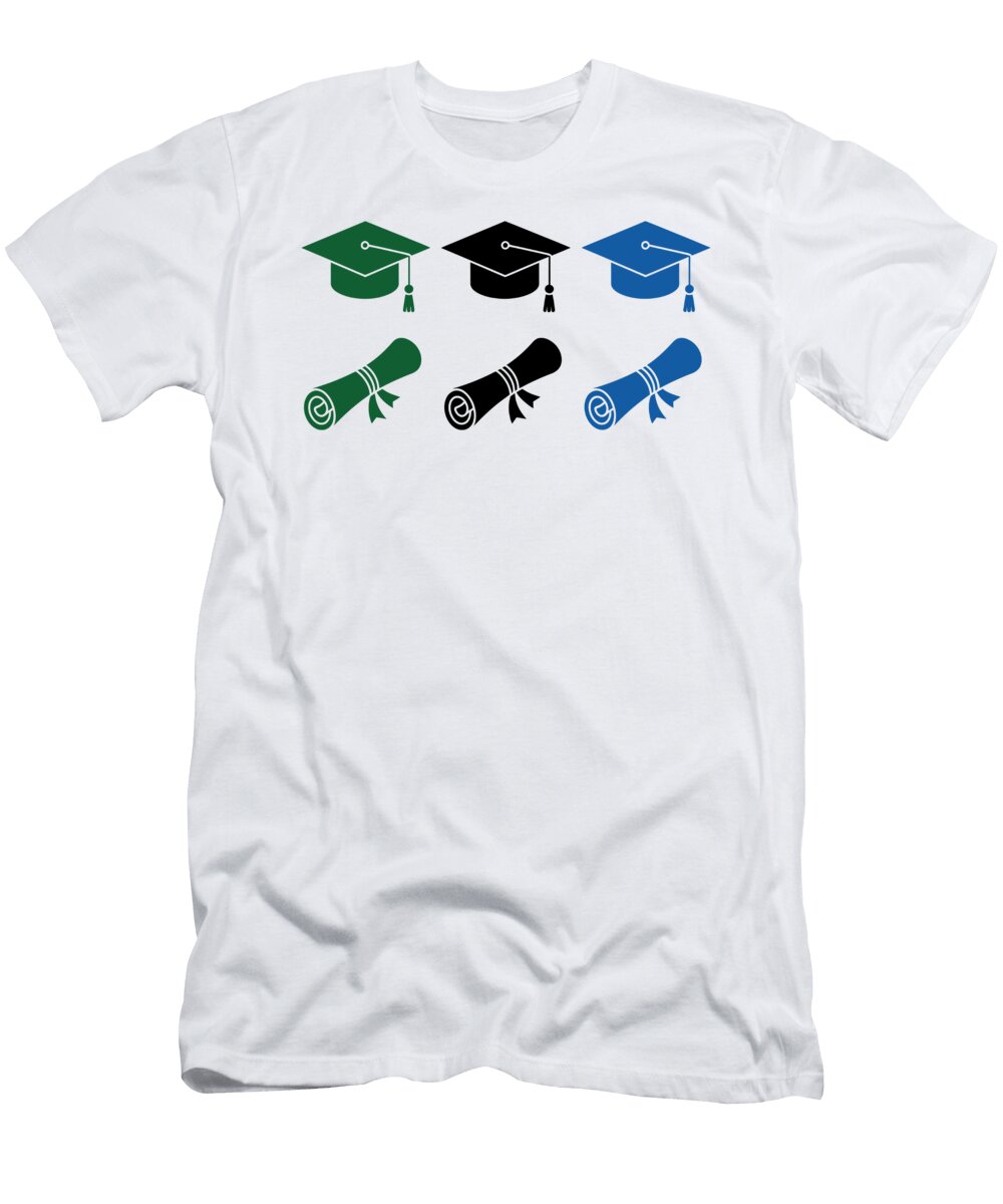 Colorful Graduation Caps and Diplomas Joanna Redesiuk T-Shirt