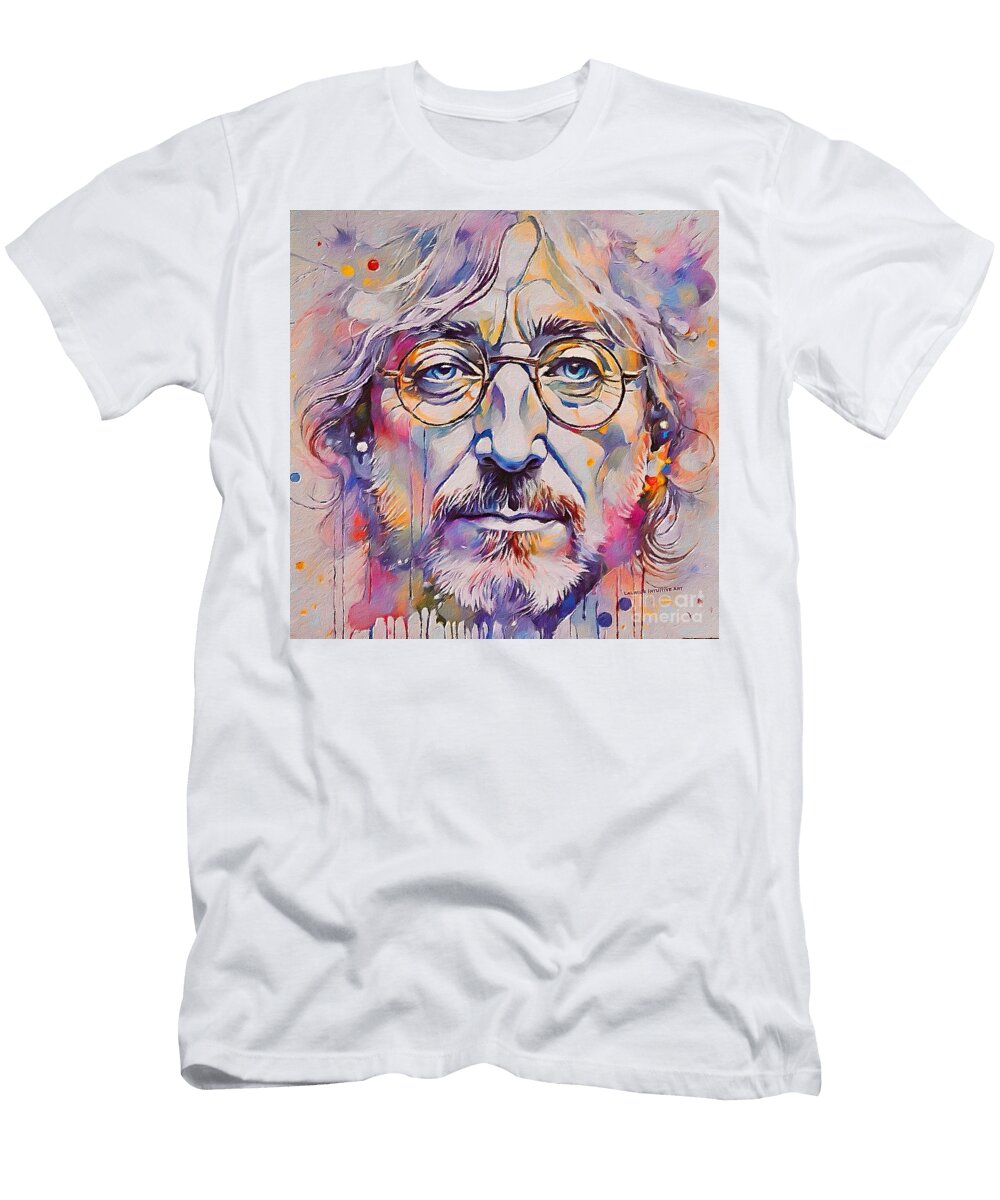 Colorful Portrait of John Lennon Lauries Intuitive T-Shirt