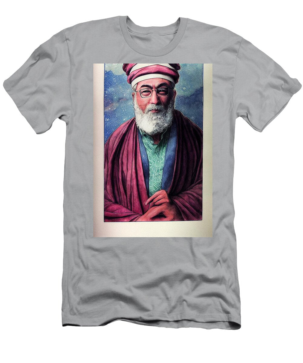 Colorful Portrait of Muslim Scholar Mystical Drawn By By Asar Studios Celestial Images T-Shirt