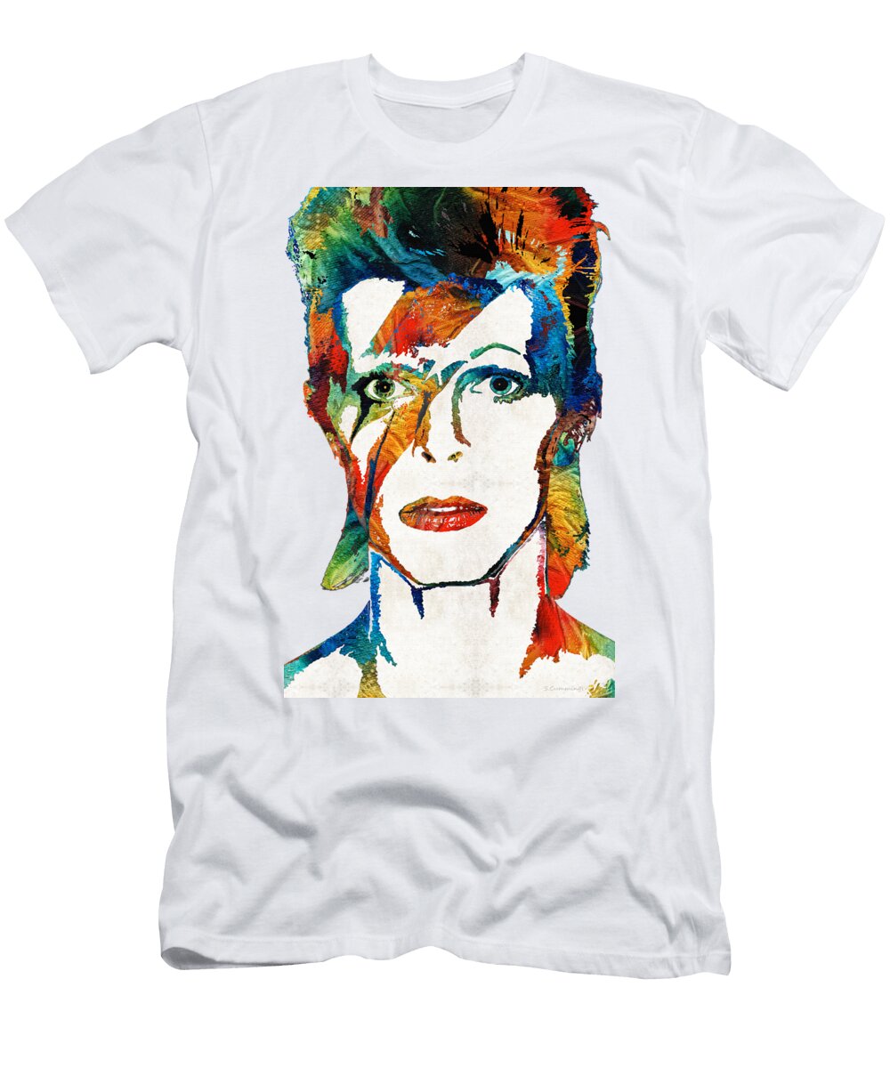 Colorful Star David Bowie Tribute Sharon Cummings T-Shirt