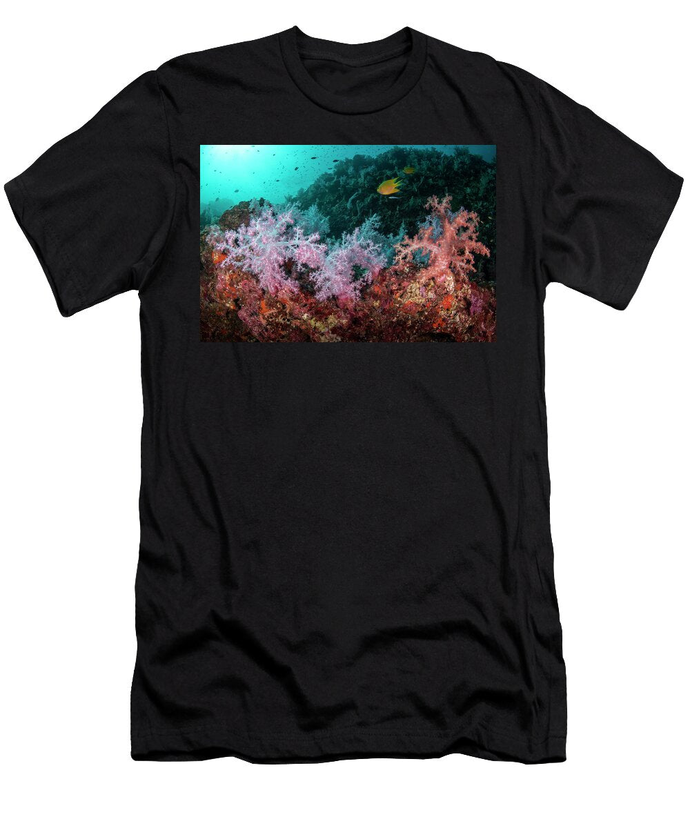 Colourful Soft Corals with Reef Fishes Including Golden Sirachai Arunrugstichai Natureplcom T-Shirt
