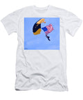 Commando Paratrooper Prepares to Land with Old Glory David L Milner Photography T-Shirt