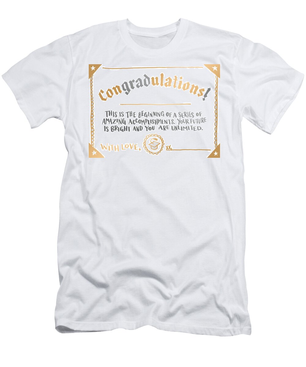 Congradulations Fill in Diploma Graduation Card Jen Montgomery T-Shirt