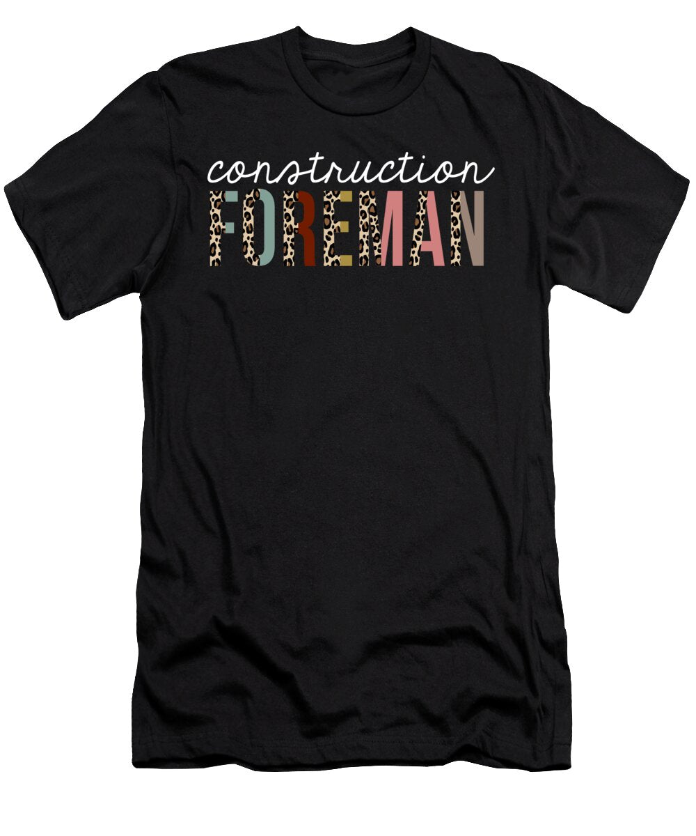 Construction Foreman Leopard Print Funny Appreciation Jensen Cena T-Shirt