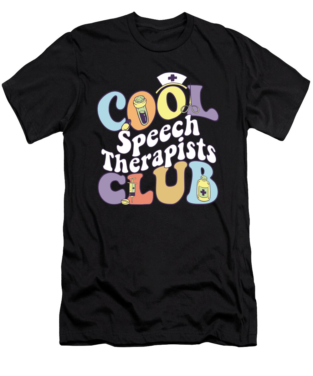 Cool Speech Therapists Club Slp Squad Speech Therapy Groovy Maximus Designs T-Shirt