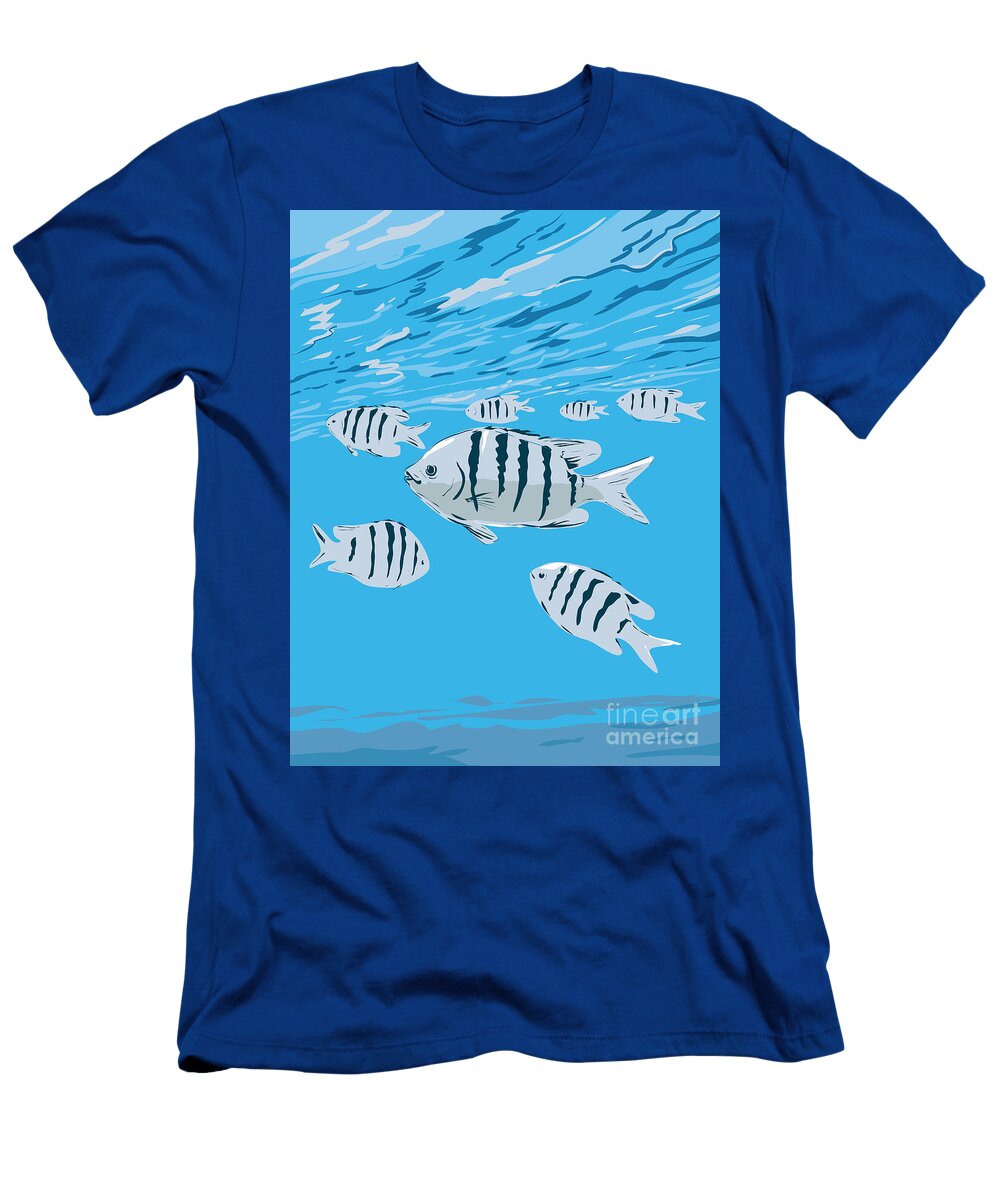 Coral Reef Fishes in Ogasawara National Park Wpa Poster Art Aloysius Patrimonio T-Shirt