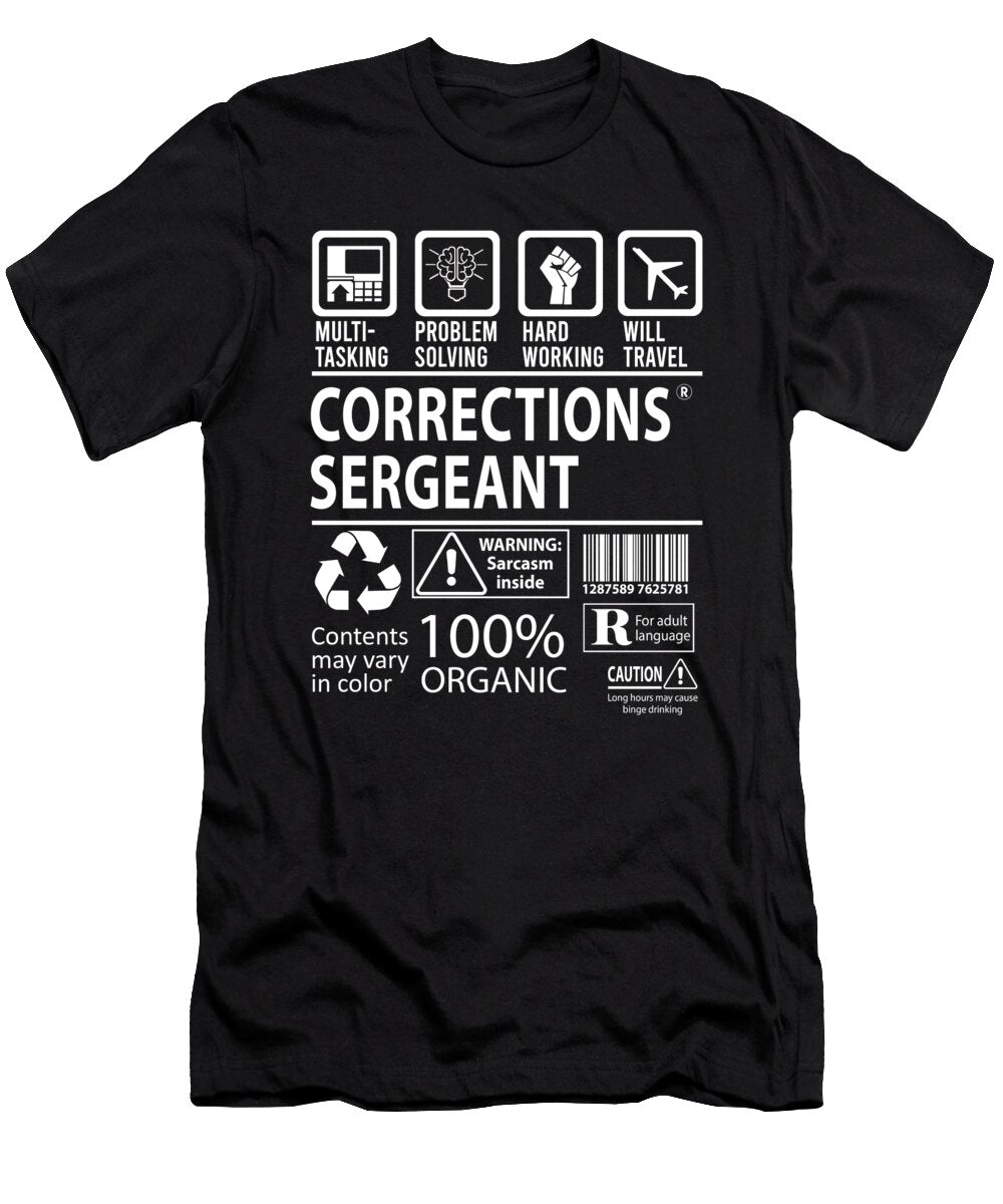 Corrections Sergeant Multitasking Job Title Gift Item Shi Hu Kang T-Shirt