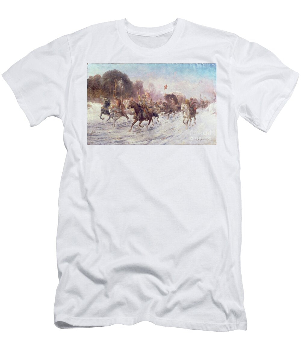 Cossacks in a Winter Landscape Anton Baumgartner Stoiloff T-Shirt
