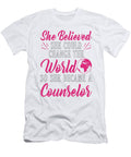 Counselor Gift She Believed She Could Change the World Became a Counselor Kanig Designs T-Shirt