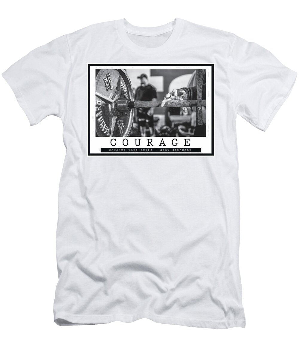 Courage Bodybuilding Inspirational Quote Jessica Ward T-Shirt
