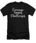 Courage Conquers Gym Hustle Success Motivational Matthew Chan T-Shirt