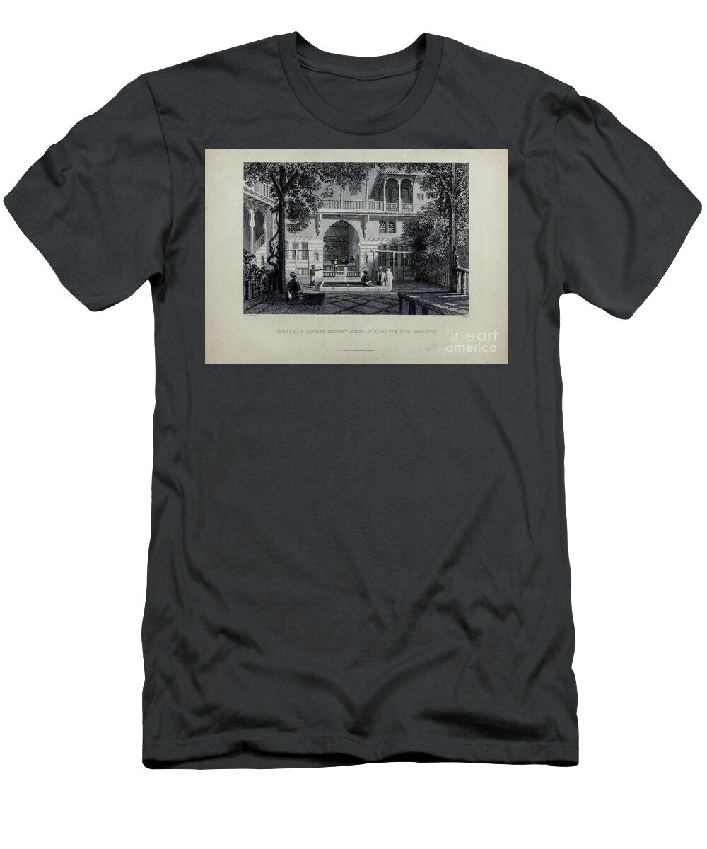Court of a Turkish Country House T1 Historic Illustrations T-Shirt