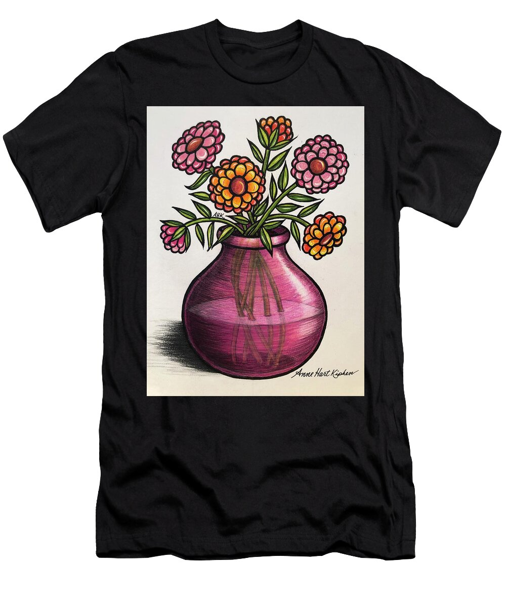 Cranberry Squat Vase Anne Hart Kiphen T-Shirt