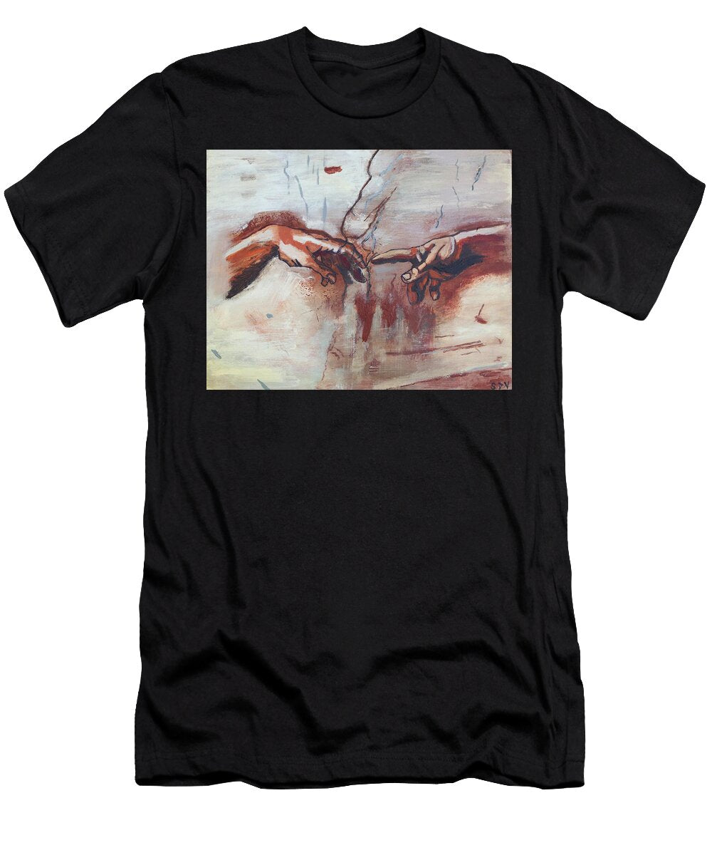 Creation of Adam 2016 Reproduction Michelangelo Scott D Van Osdol T-Shirt