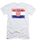 Croatia Flag Psychoshadow Art T-Shirt