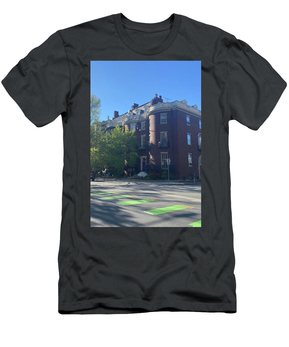 Crosswalk on Bay State Road At Bu Vivid Orchid Designs T-Shirt