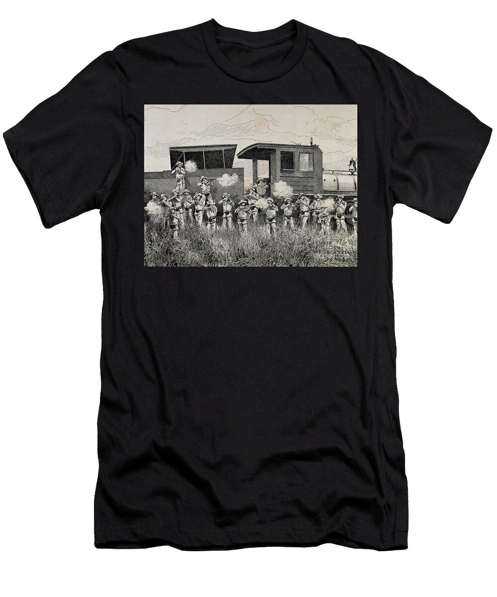 Cuban War of Independence 1895 1898 Defending a Train Attacked By Rebels 1898 Unknown Artist T-Shirt