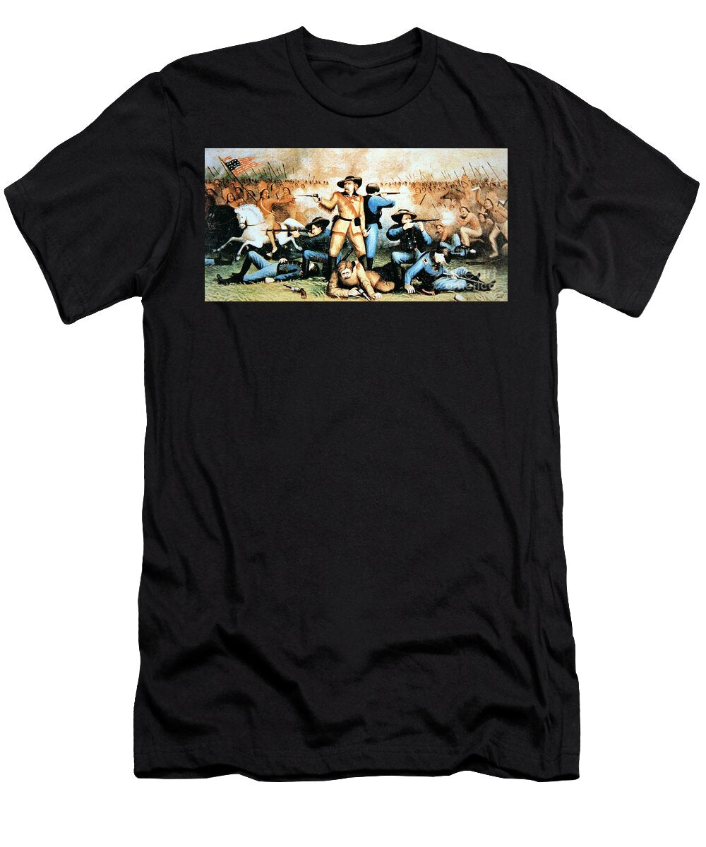 Custers Last Stand At the Battle of Little Bighorn 25th June 1876 American School T-Shirt