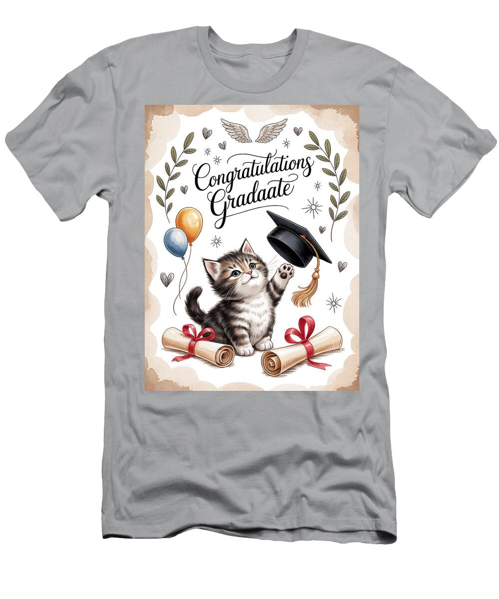 Cute Kitten Graduate Celebration Joanna Redesiuk T-Shirt