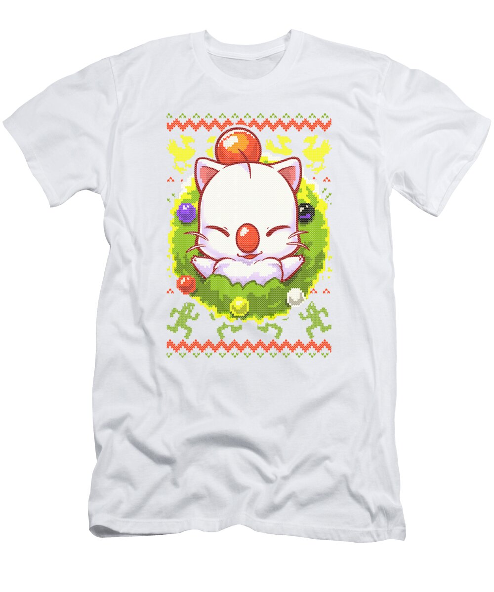Cute Moogle Final Fantasy Christmas Ugly Sweater Tina Hill T-Shirt