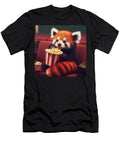 Cute Red Panda Eating Popcorn in Cozy Movie Theater Talha Khan T-Shirt