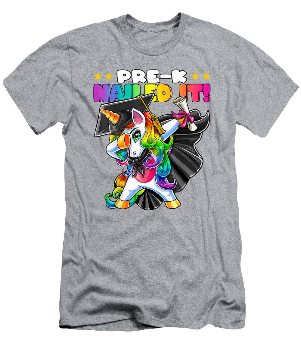 Dabbing Unicorn Prek Graduation Cap Gown Diploma Girls Zohaib Daisy T-Shirt