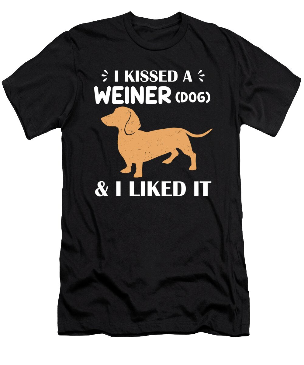 Dachshund Pet Puppy I Kissed a Weiner Dog Raphaelartdesign T-Shirt