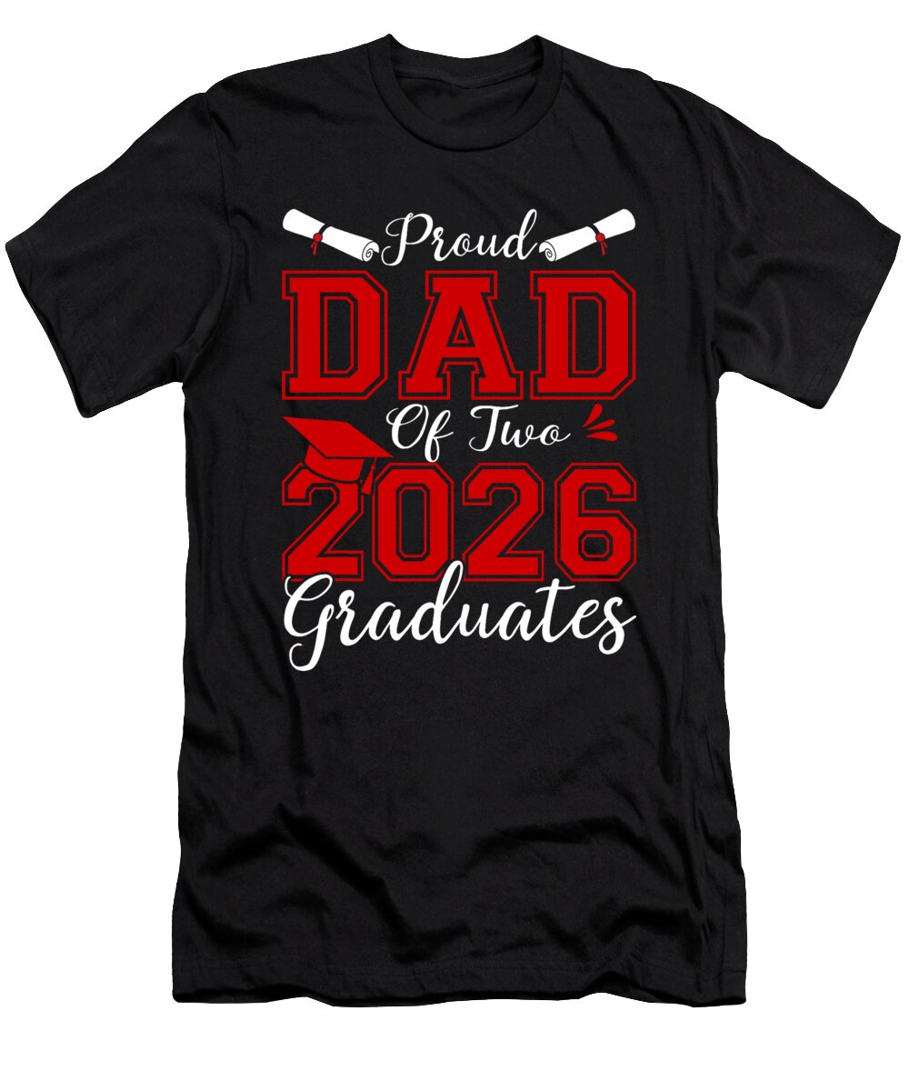 Dad Senior 2026 Proud Dad of Two 2026 Graduates Coami Tacti T-Shirt