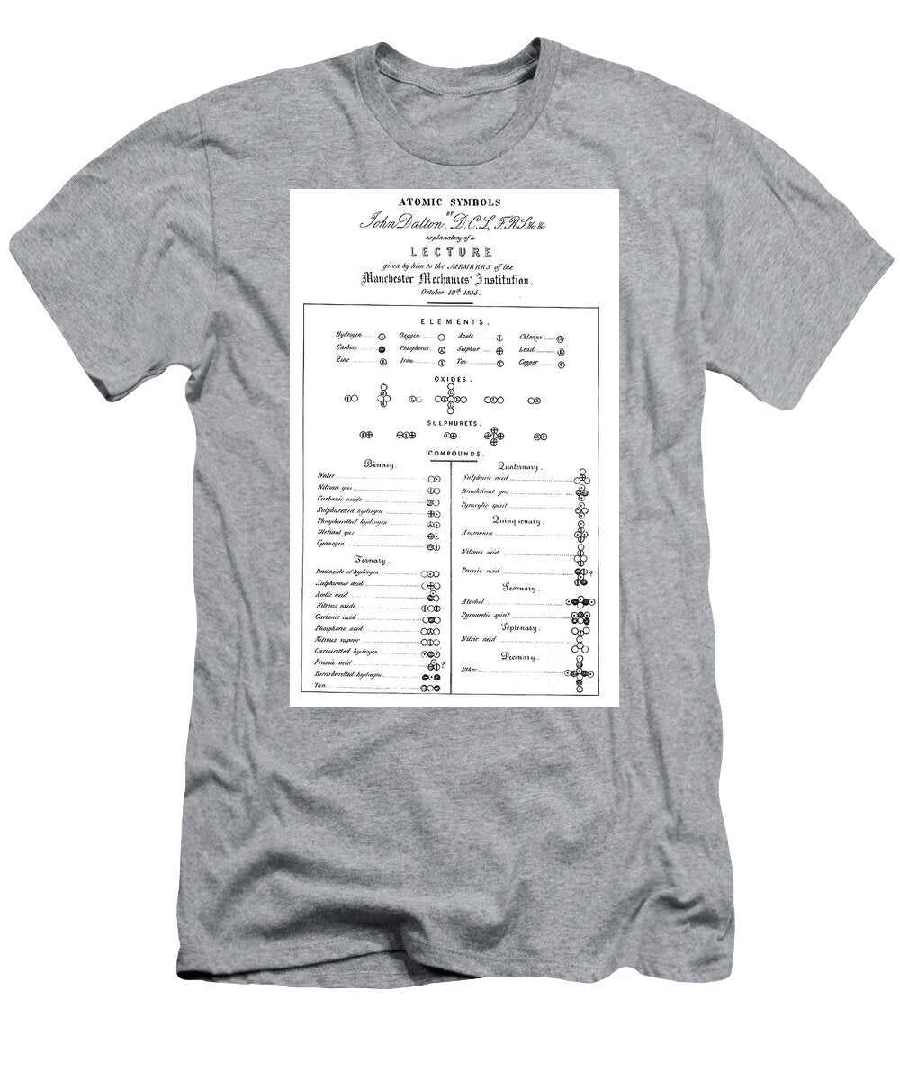 Daltons Table of Atomic Symbols Whispering Colors T-Shirt
