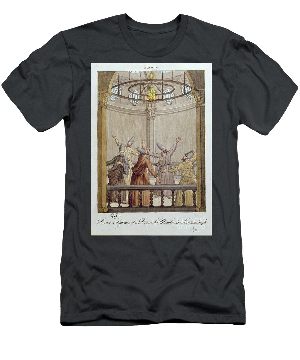 Dance of the Mewlewis Dervishes in Constantinople 1811 French School T-Shirt