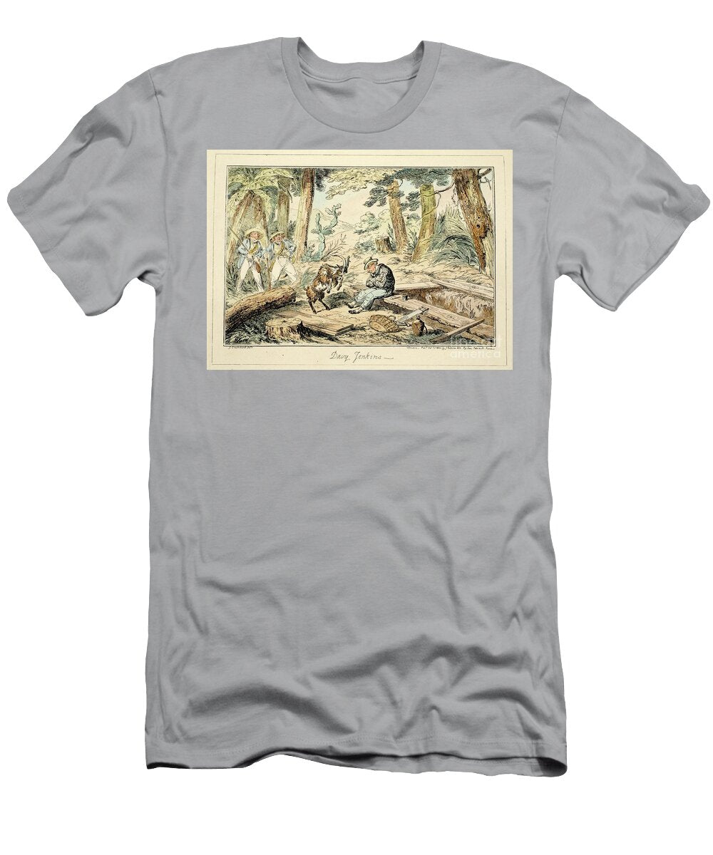 Davy Jenkins From Greenwich Hospital a Series of Naval Sketches Descriptive of a Life of a Man of Wars Man 1826 George Cruikshank T-Shirt