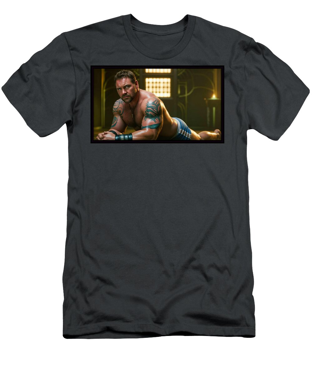Daycor Farrocroba the Movie Star Actor and Athlete Pinup Centerfold Shot Shawn Dall T-Shirt