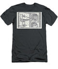 De Re Metallica Illustrating a Blast Furnace and Double Bellows At5 Historic Illustrations T-Shirt