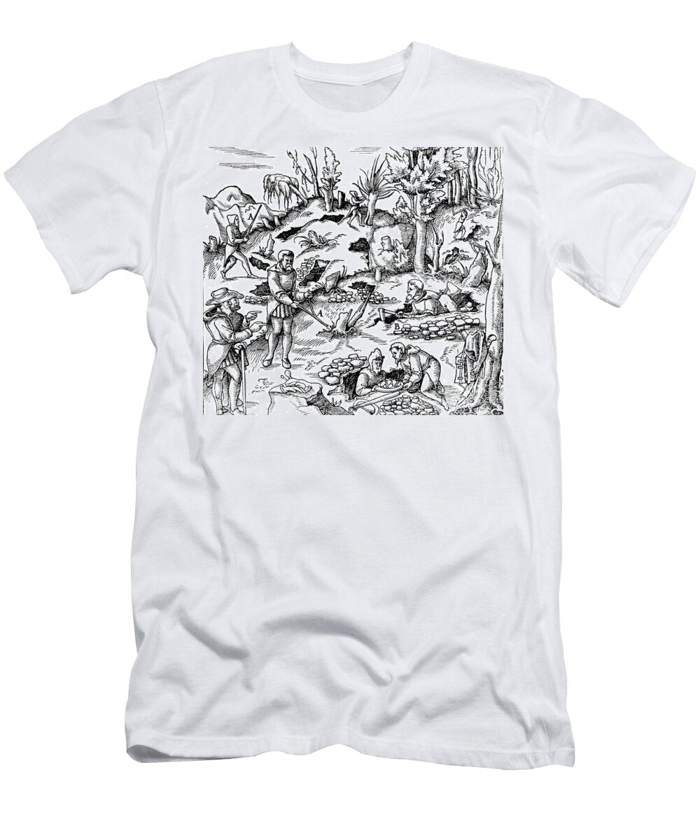 De Re Metallica Prospecting Science Source T-Shirt